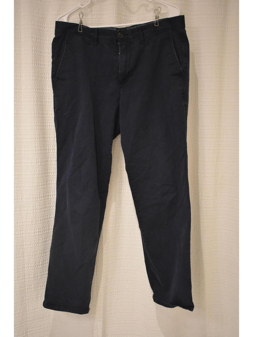 Gap Khakis Straight Fit Comfort Stretch Pants Navy Blue 33x30